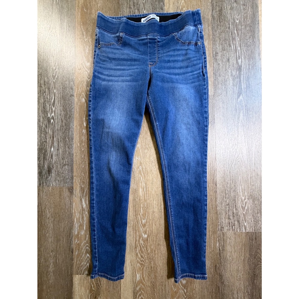 Old Navy Rockstar Super Skinny Jeggings Womens 12 Blue Mid-Rise Pull-On Denim